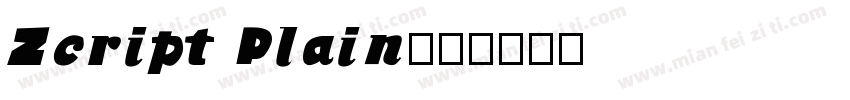 Zcript Plain字体转换